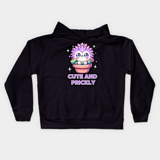 Hedgehog cactus plant Kids Hoodie